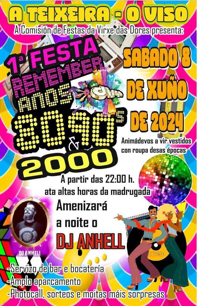 I Festa Remember anos 80, 90 e 00 de O Viso (2024) en Redondela