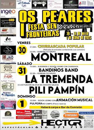 Fechas, información, programa, cartel, imágenes, mapa y ubicación de I Festa sen Fronteiras de Os Peares  en  A Peroxa