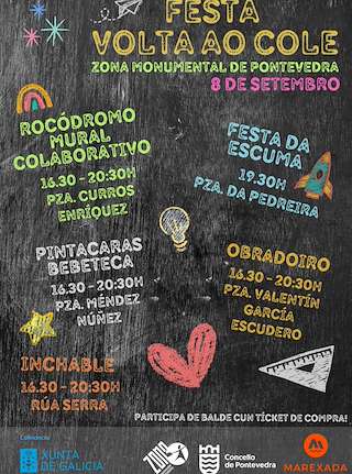 Fechas, información, programa, cartel, imágenes, mapa y ubicación de Festa Volta ao Cole  en  Pontevedra