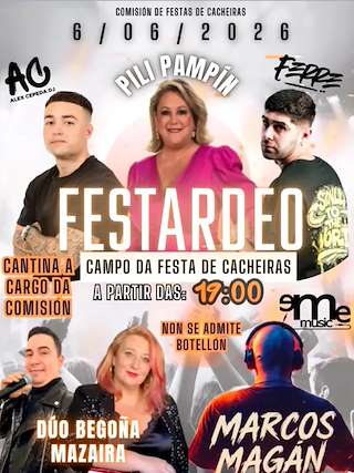Fechas, información, programa, cartel, imágenes, mapa y ubicación de Festardeo de Cacheiras (2026)  en  Teo