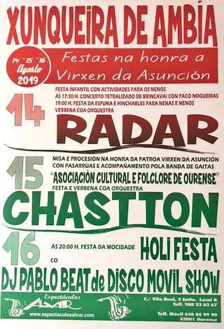 Festas da Asunción e San Roque en Xunqueira de Ambía