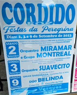 Festas da Peregrina de Cordido en Foz