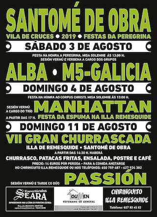 Festas da Peregrina de Santomé de Obra (2026) en Vila de Cruces