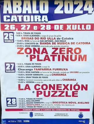 Festas de Abalo (2026) en Catoira