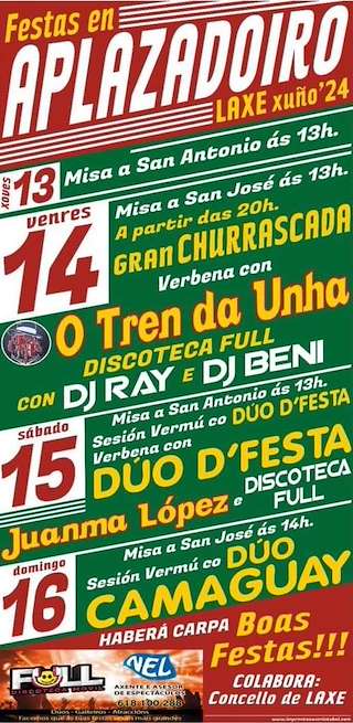 Festas de Aplazadoiro en Laxe