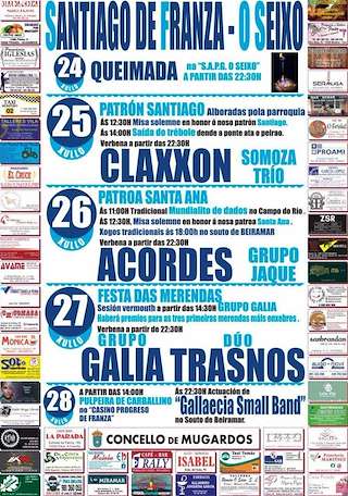 Festas de Beiramar - Santiago Apóstol de Franza (2026) en Mugardos