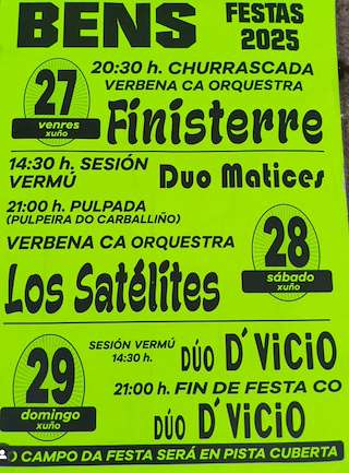 Festas de Bens (2026) en A Coruña