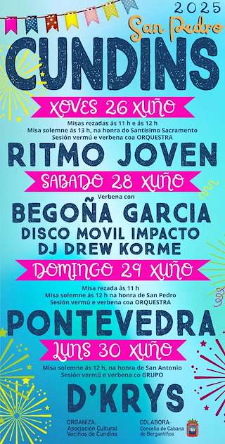 Festas de Cundíns (2026) en Cabana de Bergantiños