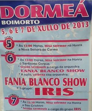 Festas de Dormeá en Boimorto