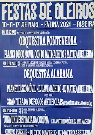 Festas de Fátima de Oleiros en Ribeira