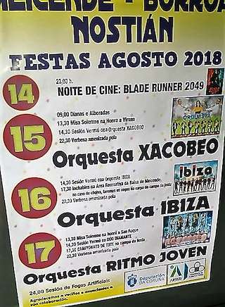 Festas de Meicende, Borroa e Nostián (2026) en Arteixo