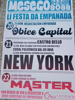 Festas de Mesego - LIV Festa da Empanada  en O Carballiño