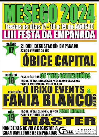 Festas de Mesego - LIV Festa da Empanada  en O Carballiño