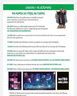 Festas de San Martiño de Oleiros en Ribeira