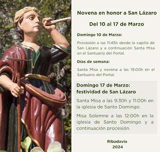 Festas de San Lázaro (2026) en Ribadavia