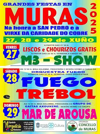 Festas de San Pedro e a Virxe do Cobre (2026) en Muras