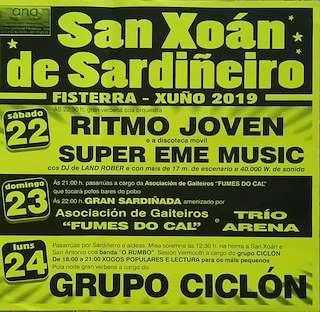 Festas de San Xoán Bautista de Sardiñeiro en Fisterra