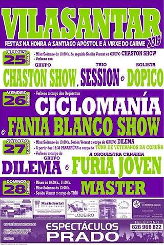 Festas de Santiago Apóstol en Vilasantar