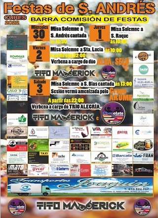 Festas de Santo André de Cures (2025) en Boiro