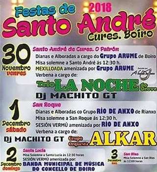 Festas de Santo André de Cures (2025) en Boiro