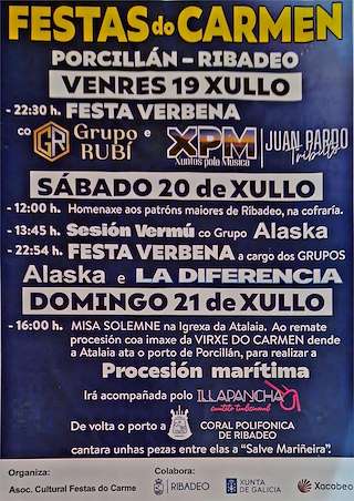 Festas do Carmen de Porcillán en Ribadeo