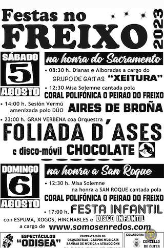 Festas do Sacramento de O Freixo (2026) en Outes