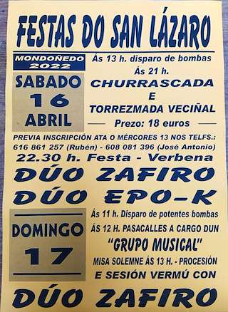 Festas do San Lázaro  en Mondoñedo