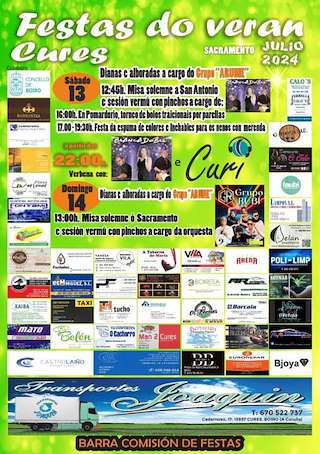 Festas do Verán de Cures (2026) en Boiro