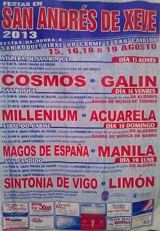 Festas de San Andrés de Xeve en Pontevedra
