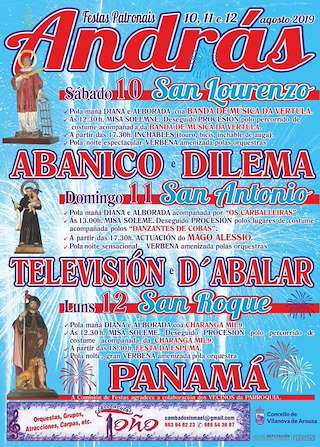 Festas Patronais de András (2026) en Vilanova de Arousa