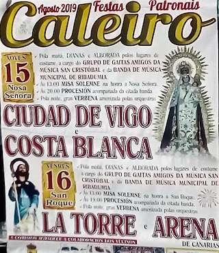 Festas Patronais de Caleiro (2026) en Vilanova de Arousa