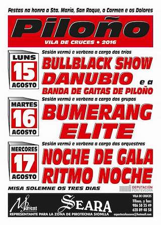 Festas Patronais de Piloño en Vila de Cruces