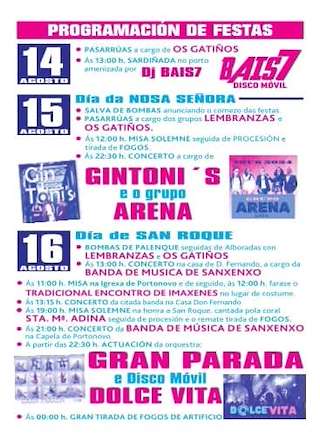 Festas Patronais de Portonovo en Sanxenxo