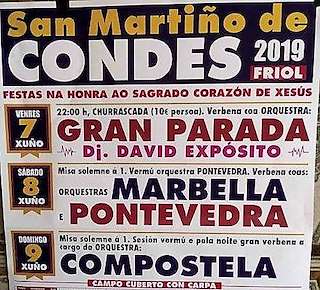 Festas Patronais de San Martiño de Condes (2026) en Friol