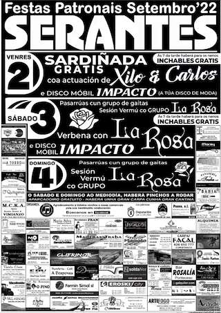 Festas Patronais de Serantes (2026) en Laxe