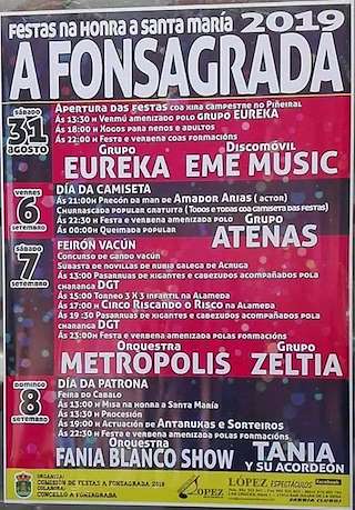 Festas Patronais (2026) en A Fonsagrada