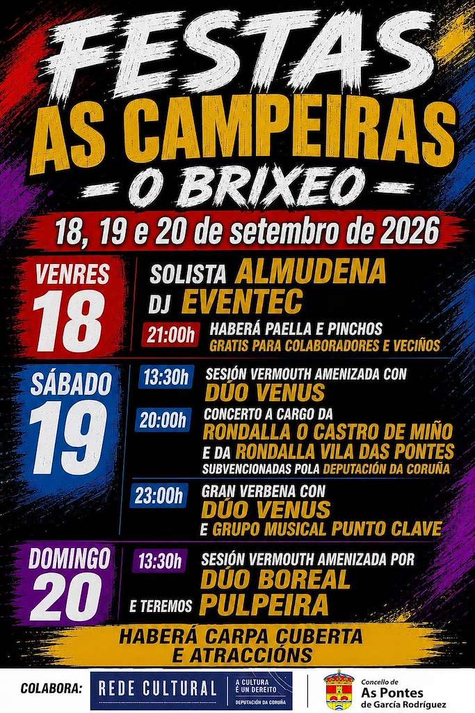 Festas As Campeiras de O Brixeo (2026) en As Pontes de García Rodríguez