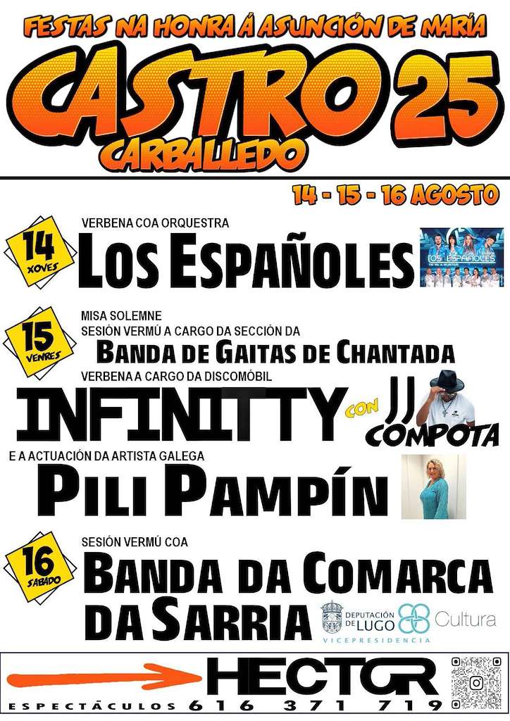 Festas da Asunción de Castro (2025) en Carballedo