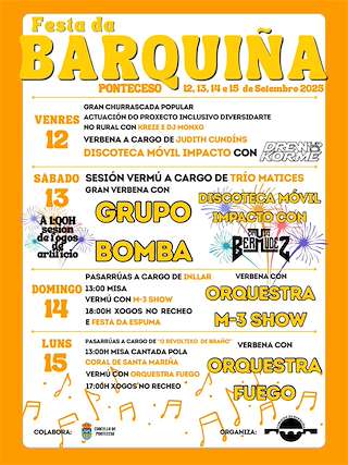 Fechas, información, programa, cartel, imágenes, mapa y ubicación de Festas da Barquiña  en  Ponteceso