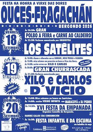 Fechas, información, programa, cartel, imágenes, mapa y ubicación de Festas da Fragachán - Festa da Empanada (2026) en Bergondo