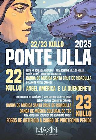 Fechas, información, programa, cartel, imágenes, mapa y ubicación de Festas da Madalena de Ponte Ulla  en  Vedra
