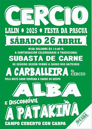 Fechas, información, programa, cartel, imágenes, mapa y ubicación de Festas da Pascua de Ecce Homo de Cercio  en  Lalín