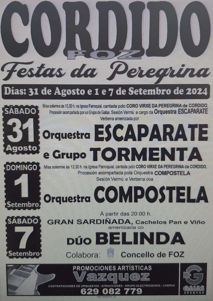 Festas da Peregrina de Cordido en Foz