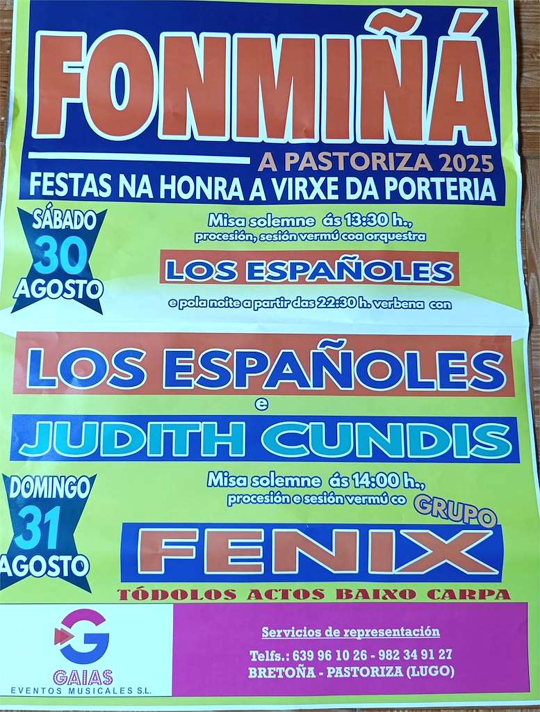 Festas da Portería de Fonmiñá (2025) en A Pastoriza