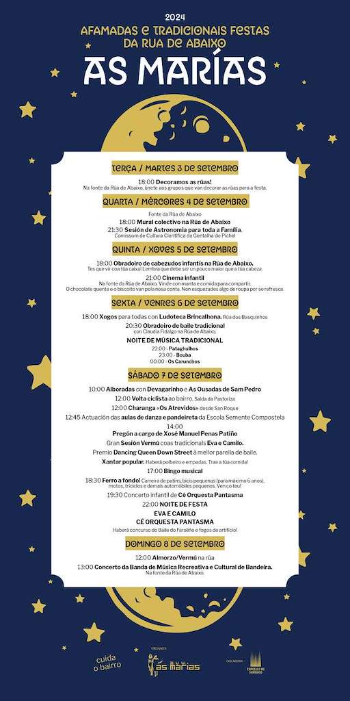 Festas da Rúa de Abaixo - As Marías en Santiago de Compostela
