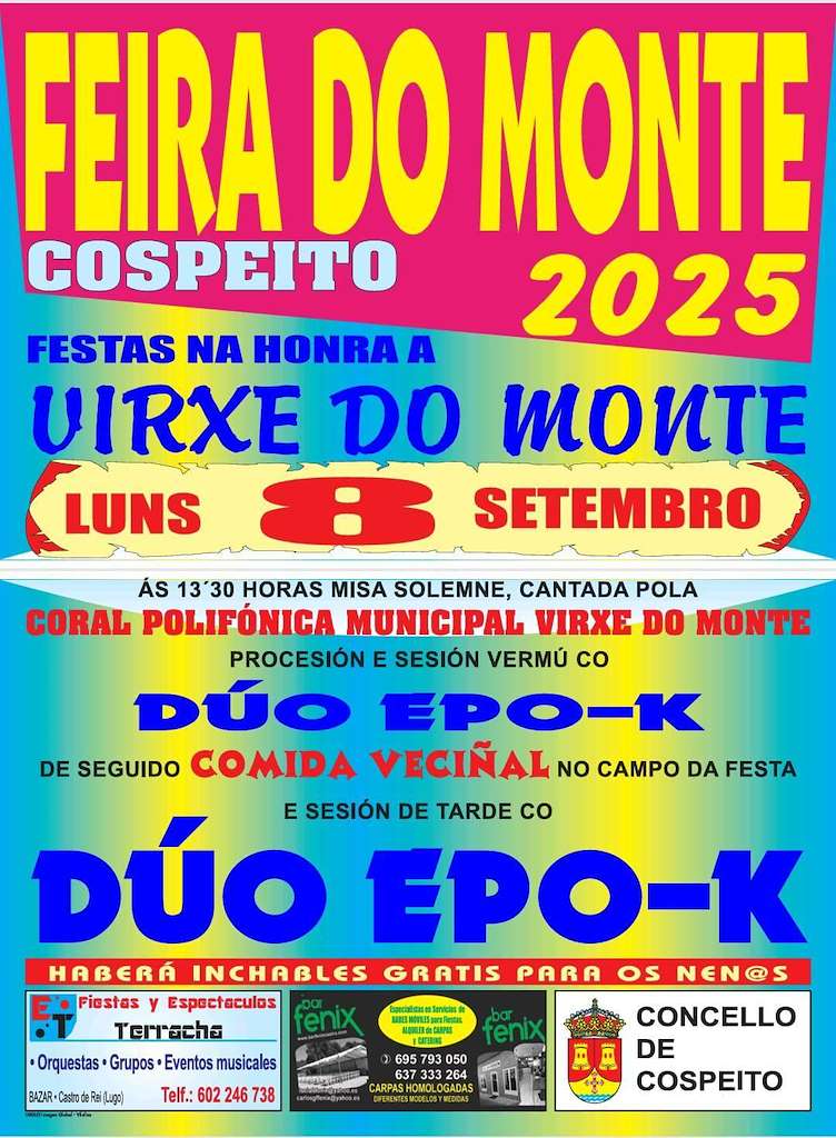 Festas da Virxe do Monte (2026) en Cospeito