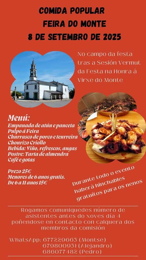 Festas da Virxe do Monte (2026) en Cospeito