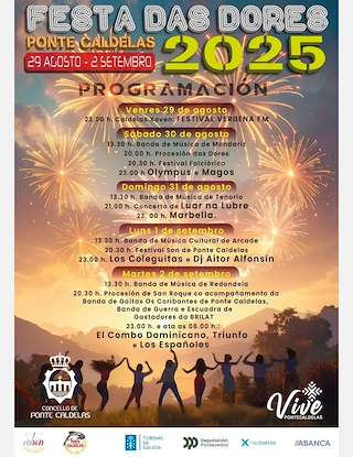 Fechas, información, programa, cartel, imágenes, mapa y ubicación de Festas das Dores  en  Ponte Caldelas