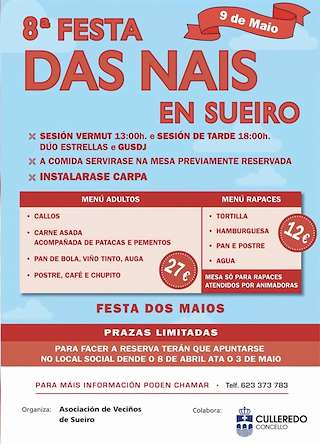 Fechas, información, programa, cartel, imágenes, mapa y ubicación de VIII Festas das Nais de Sueiro (2026)  en  Culleredo