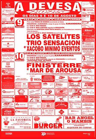 Fechas, información, programa, cartel, imágenes, mapa y ubicación de Festas de A Devesa  en  Valga